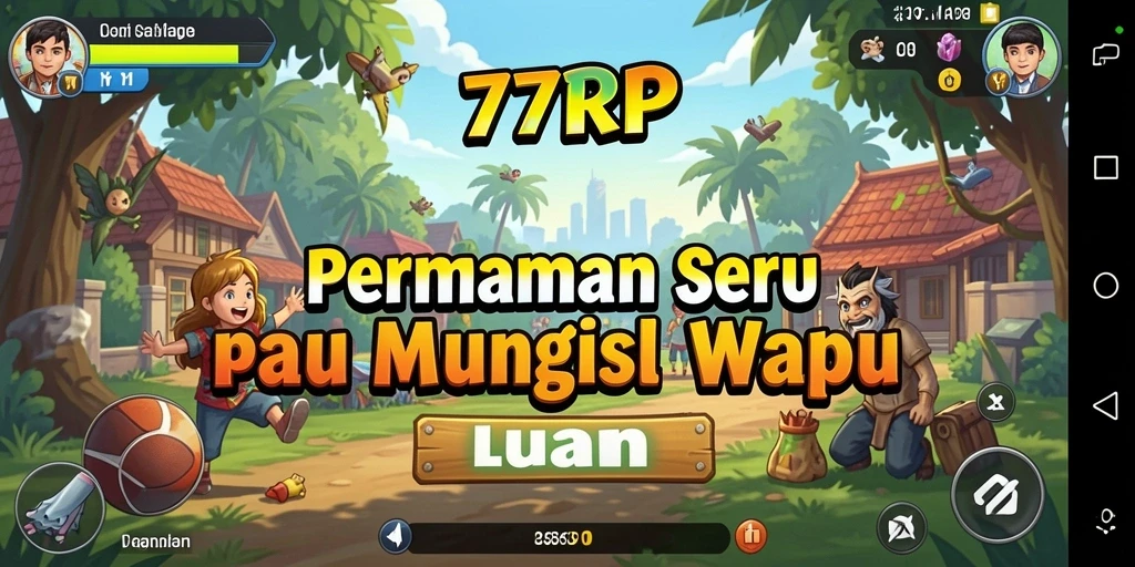 Screenshot dari gameplay 77RP yang menampilkan keseruan bermain.