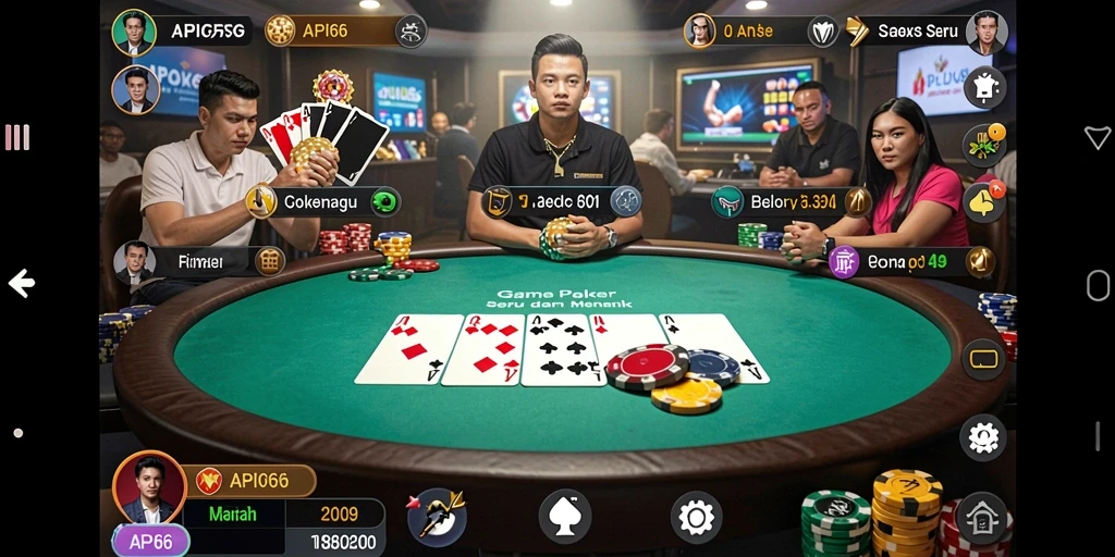 Tampilan gameplay seru di API66 dengan pemain dari berbagai belahan dunia.