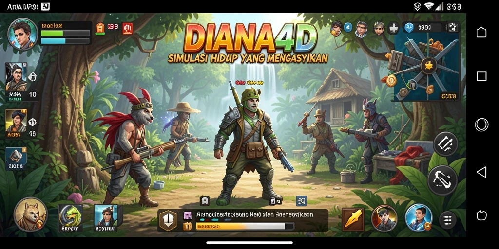 Tampilan gameplay DIANA4D yang menarik dan interaktif.