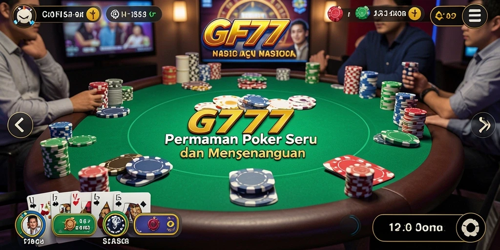 Tampilan menarik dari gameplay Poker di GF777.