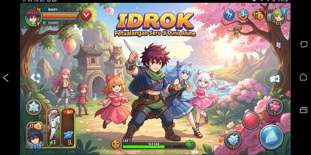 Gameplay memukau dalam dunia anime penuh warna.