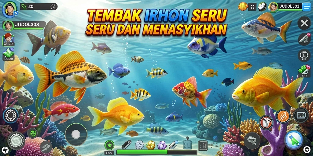 Tampilan gameplay JUDOL303 dengan aksinya yang menarik dalam Tembak Ikan.