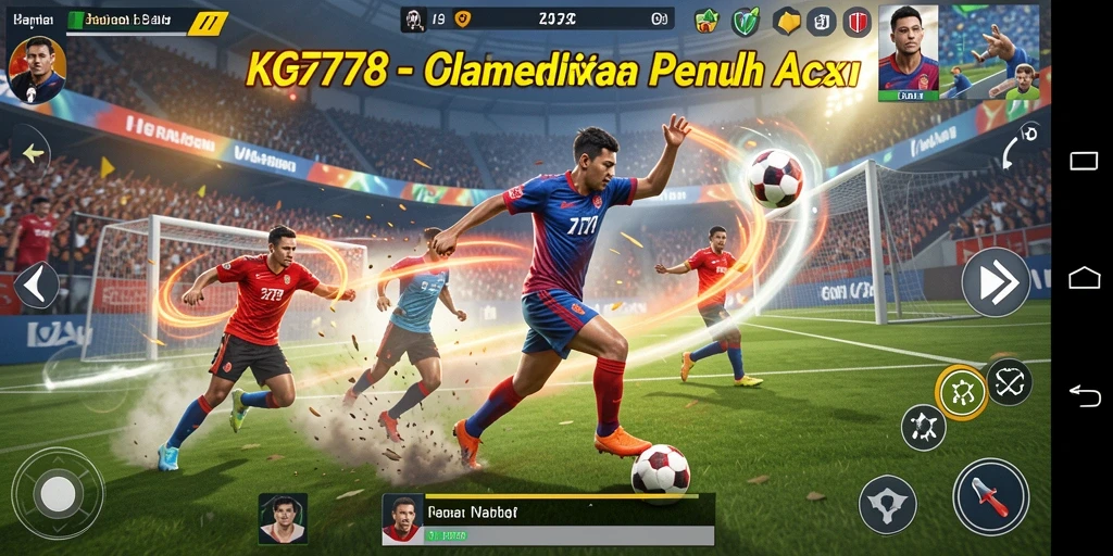 Screenshot KG778 menampilkan aksi seru di lapangan olahraga.