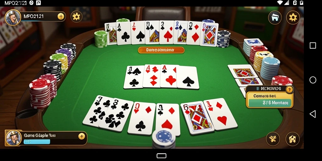 Tampilan gameplay seru dari MPO2121 saat bermain Gaple.
