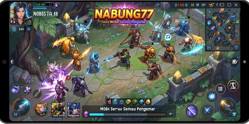 Tampilan gameplay NABUNG77 yang mendebarkan dan penuh aksi.