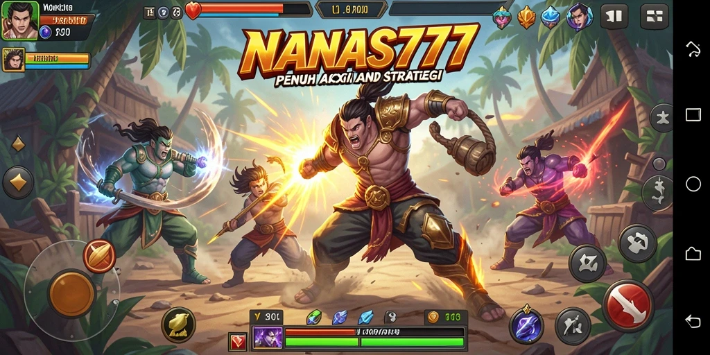 Tangkapan layar utama NANAS777 menampilkan aksi pertarungan yang mendebarkan.