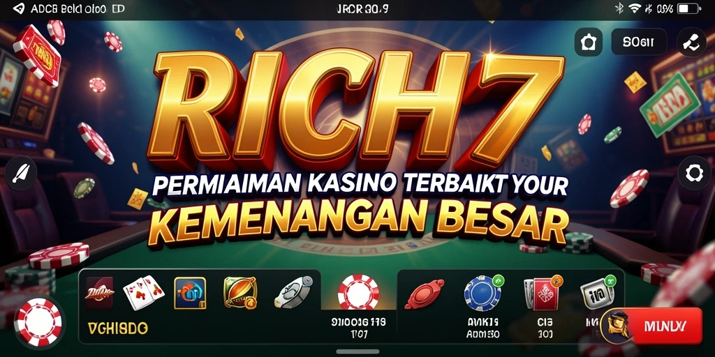 Screenshot RICH7 menampilkan gameplay kasino yang menegangkan dan menarik.