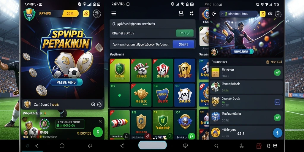 Tampilan gameplay RPVIP5 yang menampilkan antarmuka Sportsbook.
