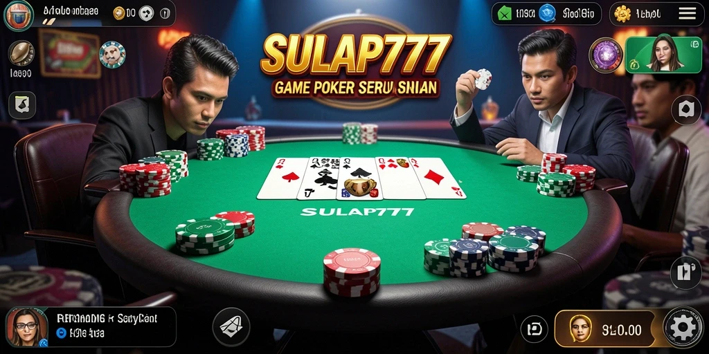 Tampilan screenshot utama game Poker SULAP777 yang seru dan penuh strategi.