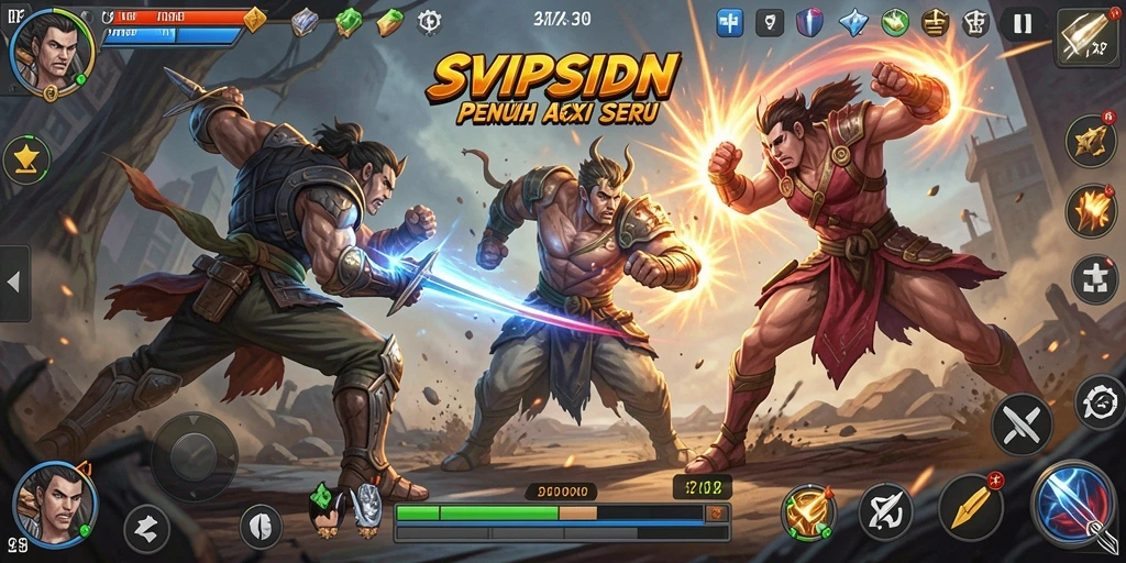 Tangkapan layar dari gameplay aksi yang mendebarkan.