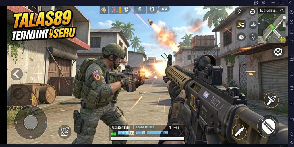 Gameplay intens dalam pertempuran TPS yang menarik.